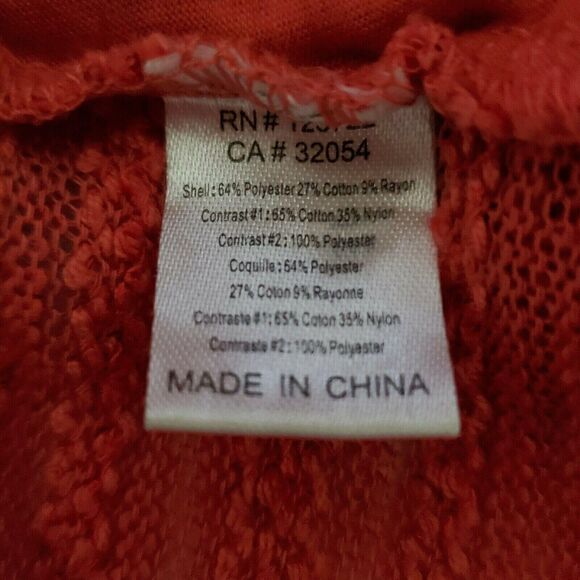 One September Laceveiled Top Womens Sz XS Coral Pink Floral Lace Anthropologie - Picture 5 of 5